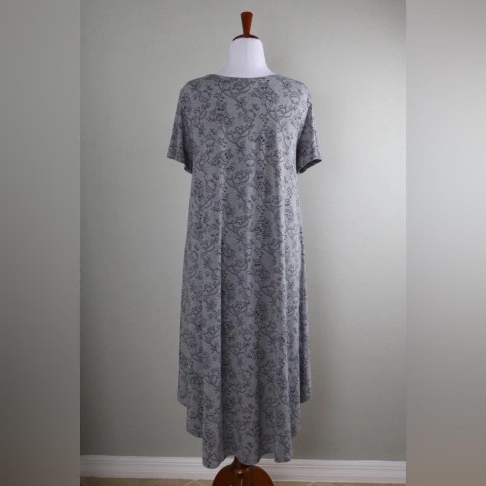 LuLaRoe Disney Collection Carly Dress Miss Piggy and Kermit the Frog Sz M EUC - Picture 4 of 7